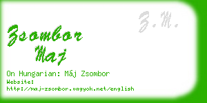 zsombor maj business card